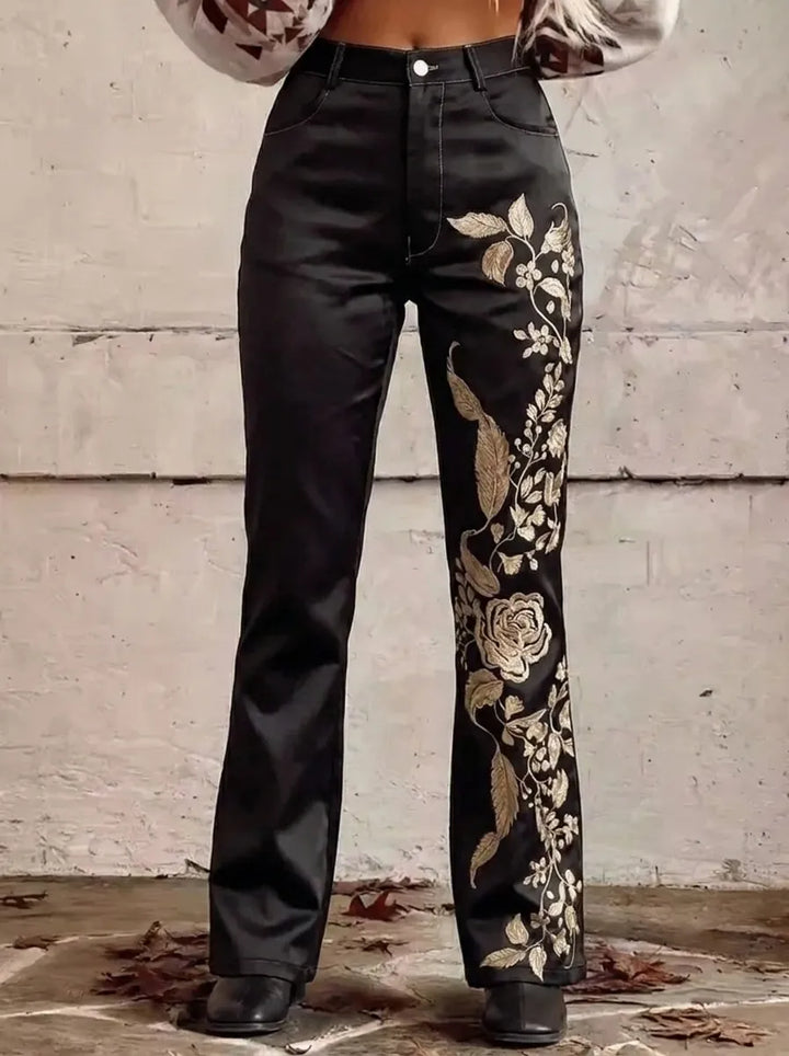 Chloé | Pantalon bohème vintage pour femme à coupe large et taille haute