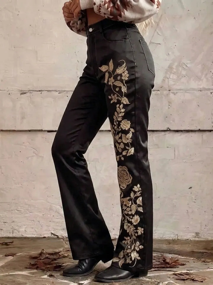 Chloé | Pantalon bohème vintage pour femme à coupe large et taille haute