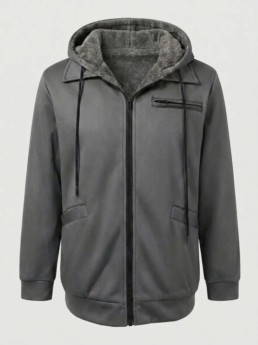 Livio Elegante Jacke für Herren mit Kapuze und langen Ärmeln