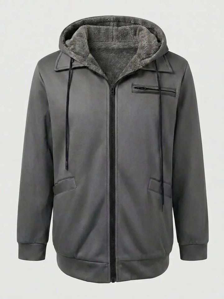 Livio Elegante Jacke für Herren mit Kapuze und langen Ärmeln