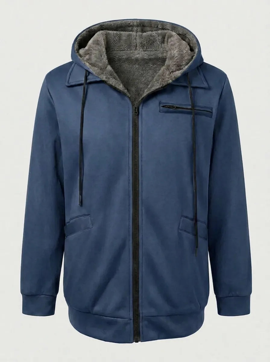 Livio Elegante Jacke für Herren mit Kapuze und langen Ärmeln