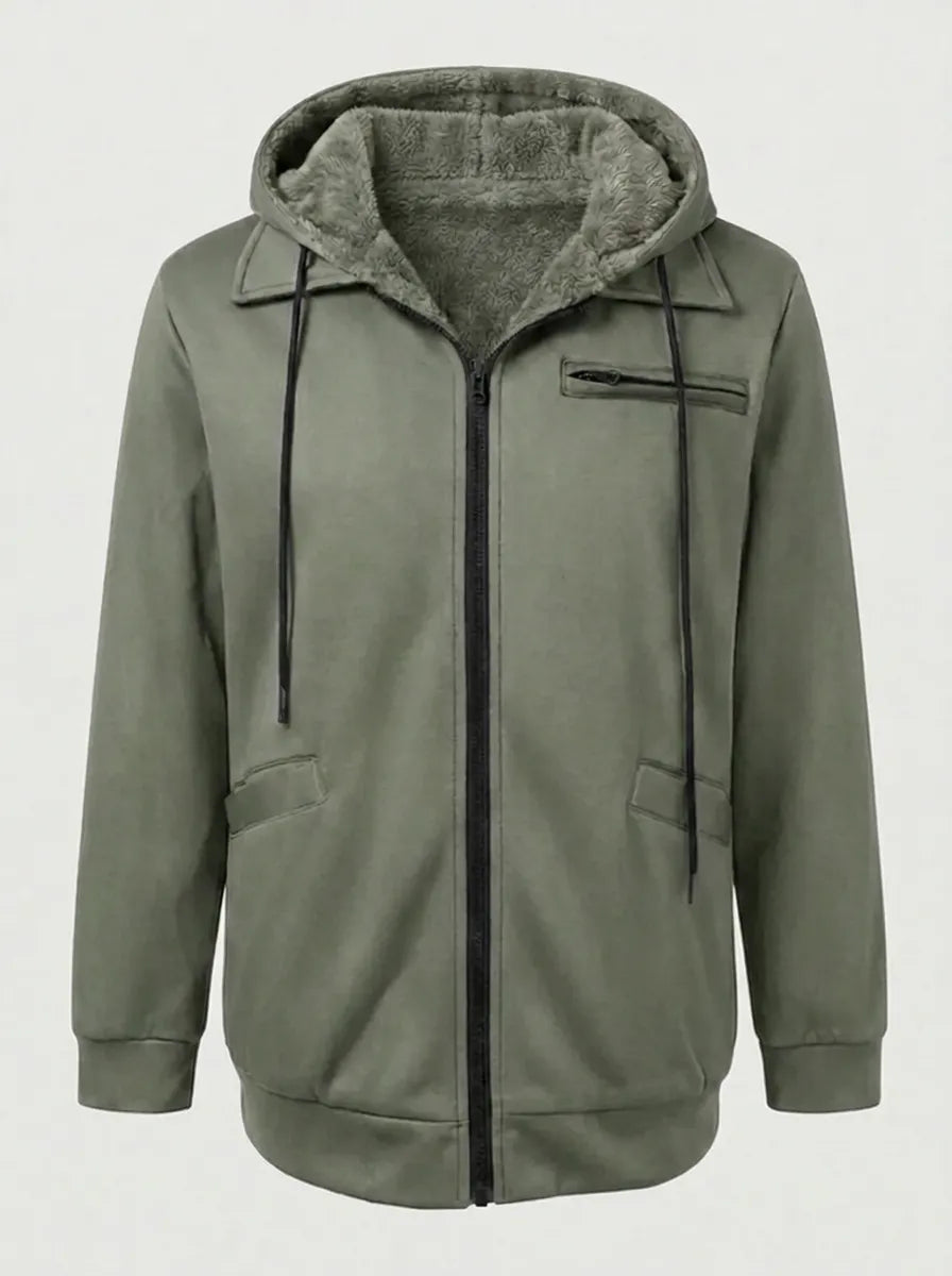 Livio Elegante Jacke für Herren mit Kapuze und langen Ärmeln