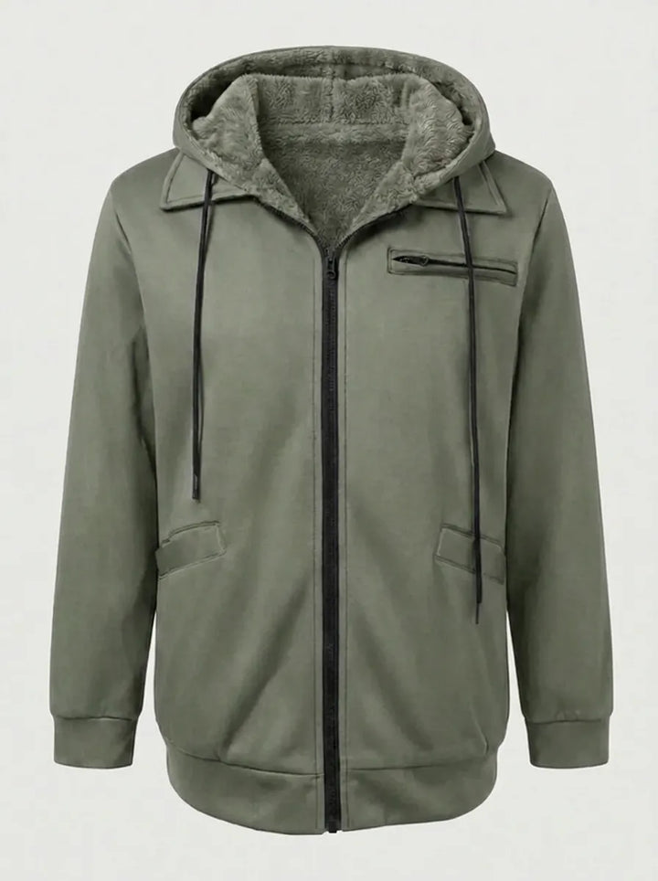 Livio Elegante Jacke für Herren mit Kapuze und langen Ärmeln