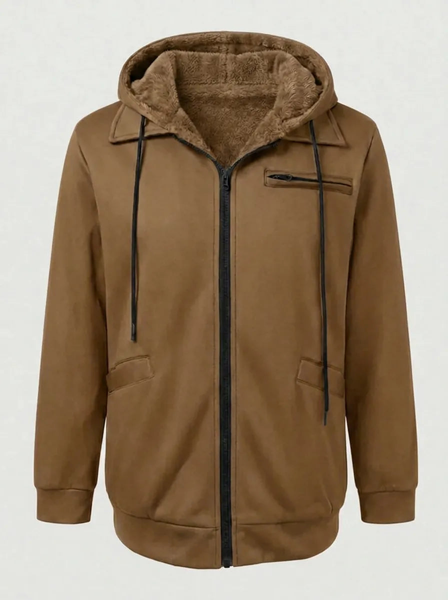 Livio Elegante Jacke für Herren mit Kapuze und langen Ärmeln