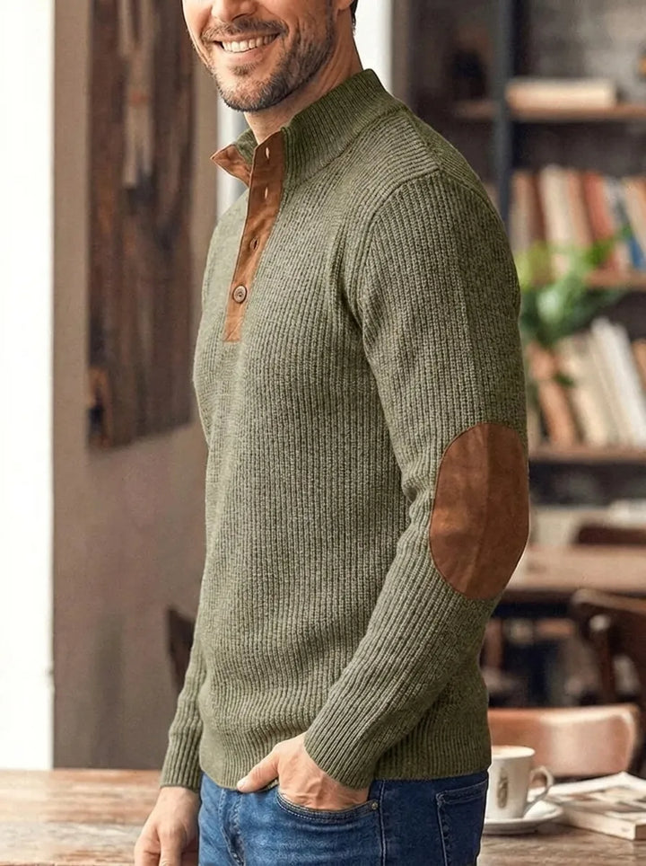 Lyle | Bequemer Retro-Pullover für Herren mit Stehkragen und langen Ärmeln
