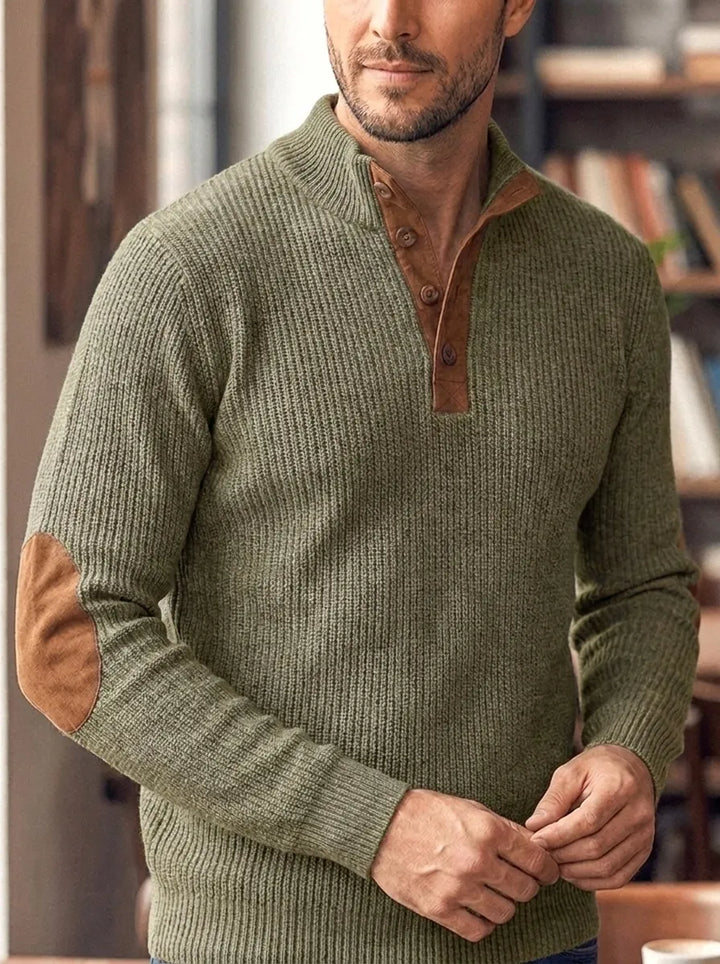 Lyle | Bequemer Retro-Pullover für Herren mit Stehkragen und langen Ärmeln