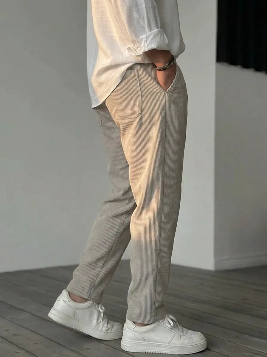 Felix | Weiche Luxus Hosen für Männer für Herren mit geradem Bein
