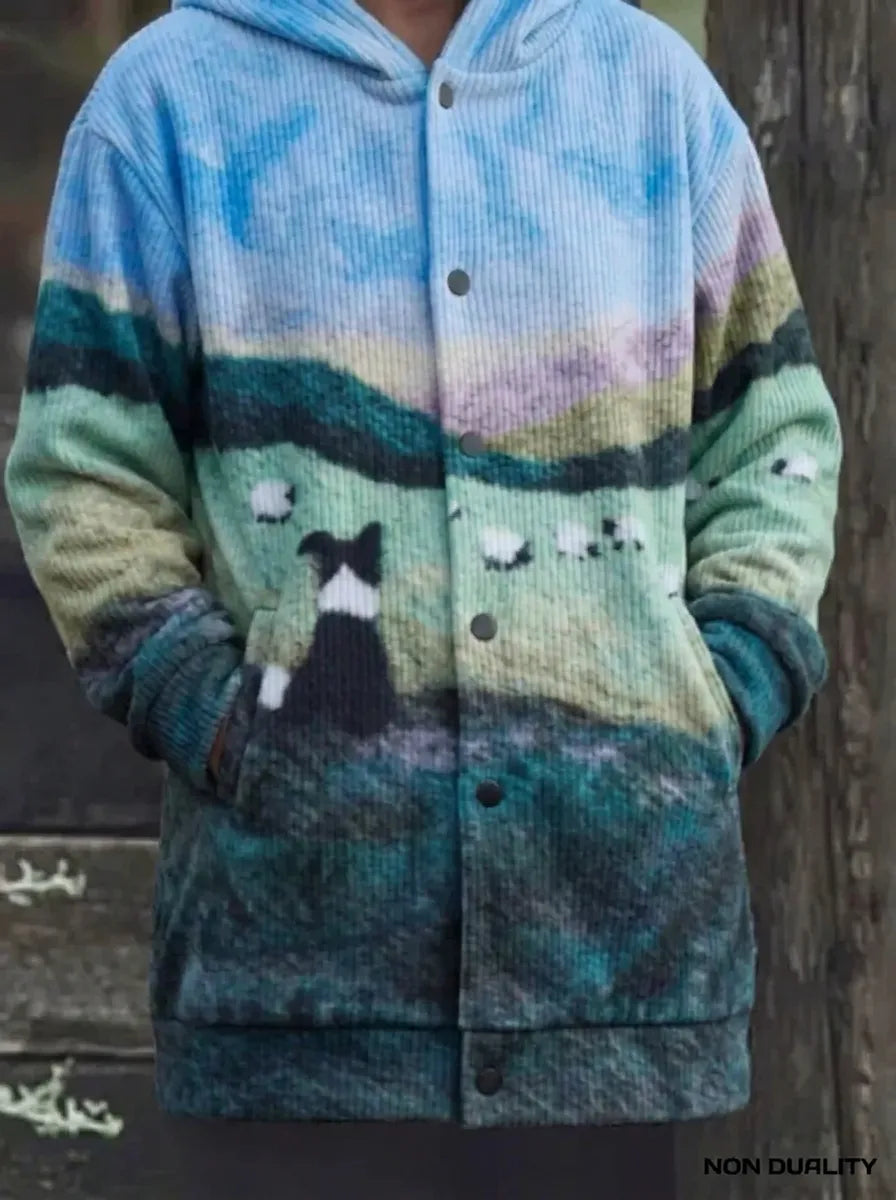Isabella | Bunte Katzen-Strickjacke für Damen