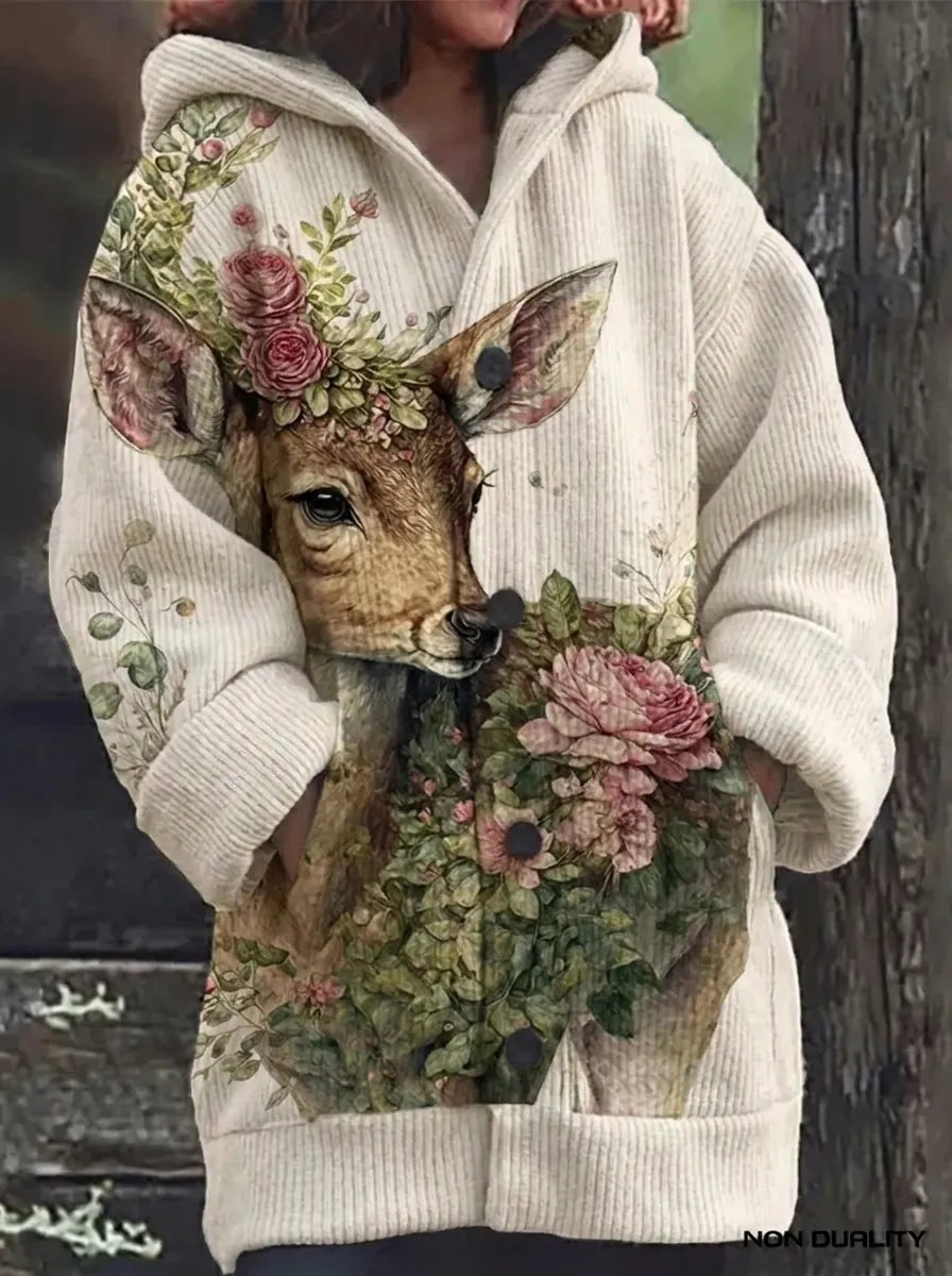 Isabella | Bunte Katzen-Strickjacke für Damen