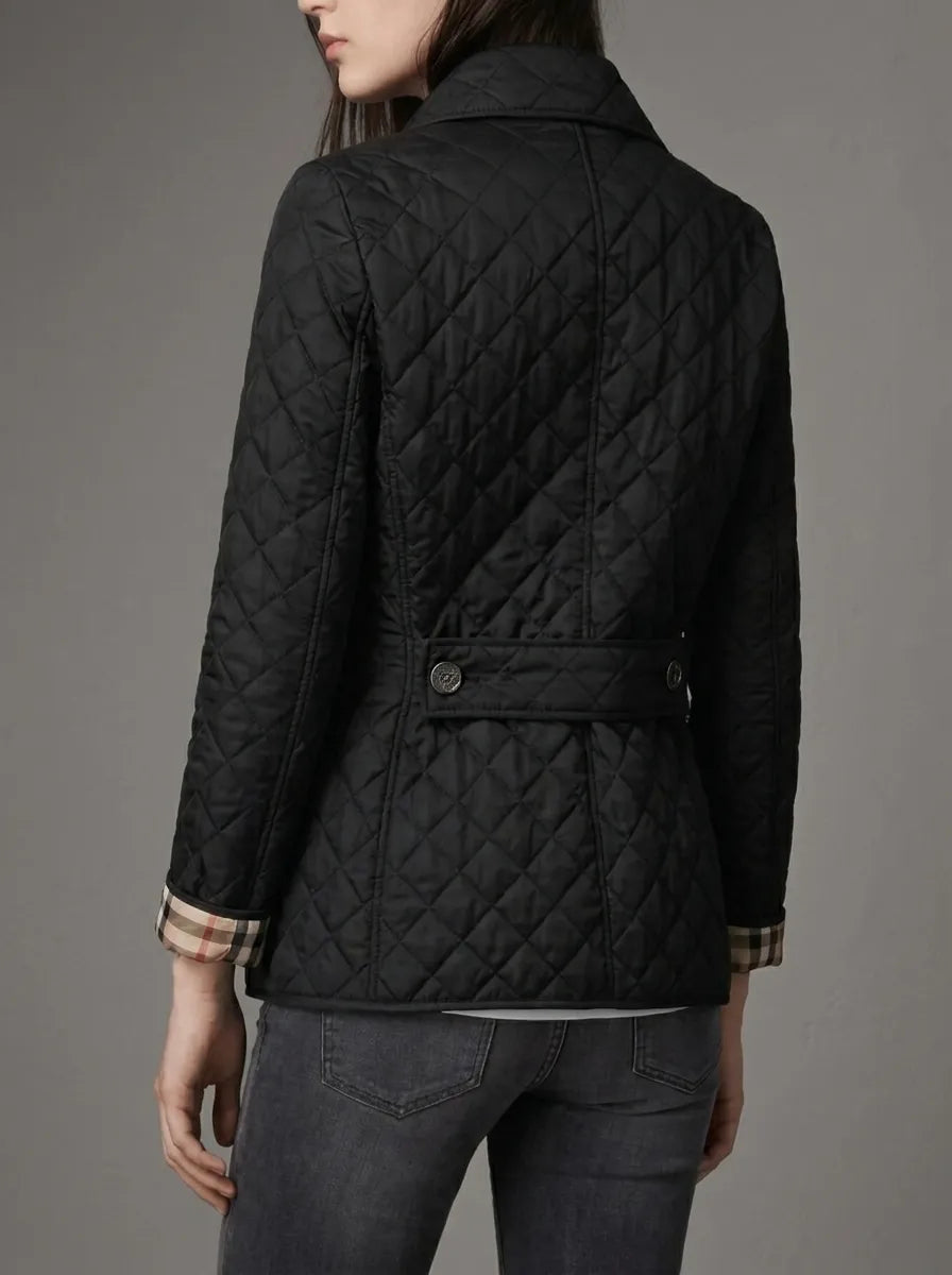Lily | Diamantgesteppte, wattierte Jacke für Damen mit Stehkragen