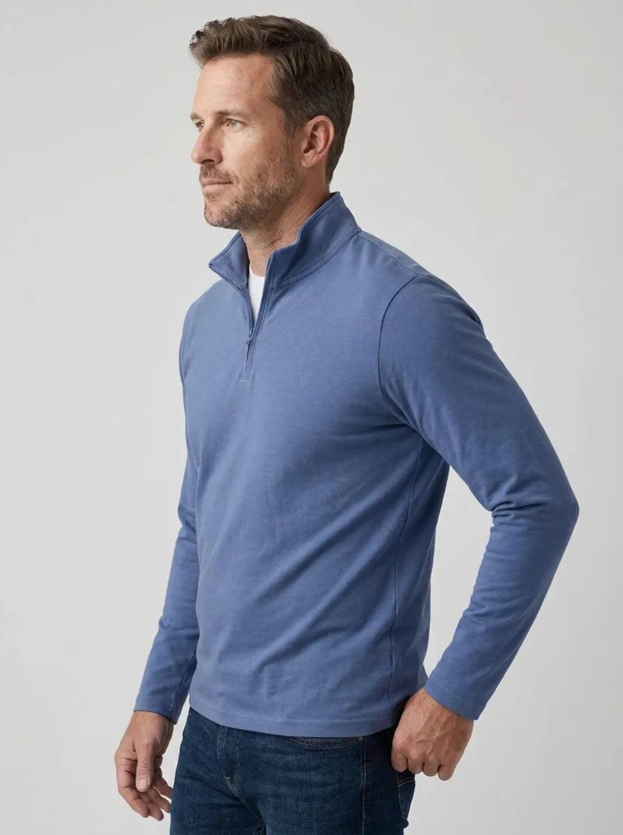 Erik | Pullover premium da uomo con cerniera e collo rialzato