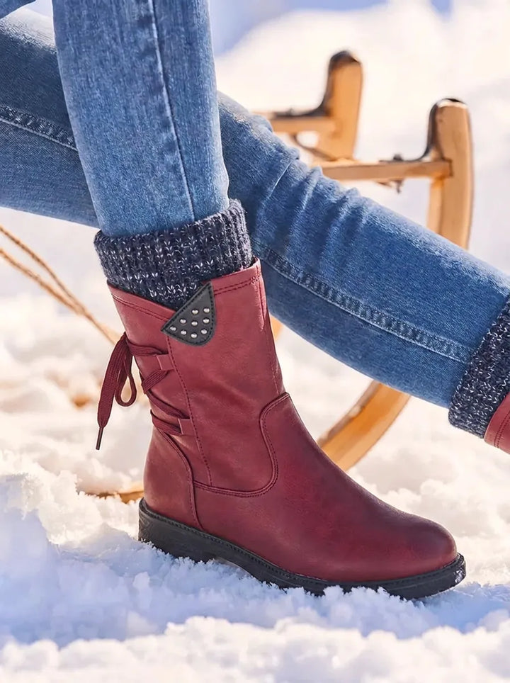 Valeria | Wasserdichte Stiefel für Damen mit Reißverschluss An Der Wade