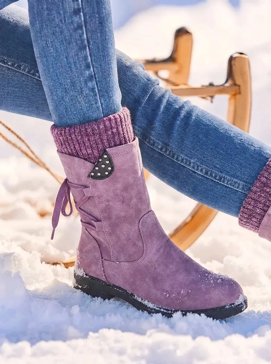 Valeria | Wasserdichte Stiefel für Damen mit Reißverschluss An Der Wade