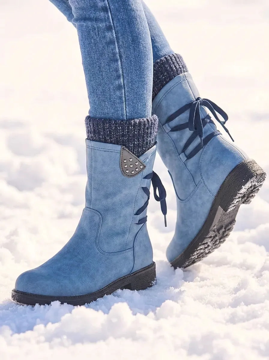 Valeria | Wasserdichte Stiefel für Damen mit Reißverschluss An Der Wade