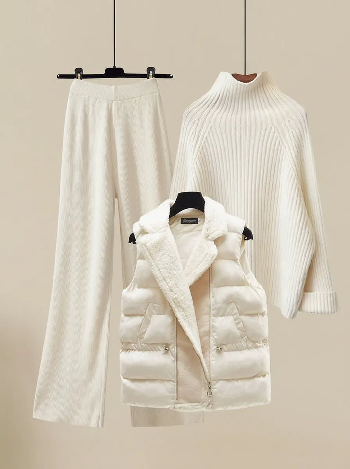 MARLENE | Bequemes, gemütliches Strickset für Damen mit Herzmuster