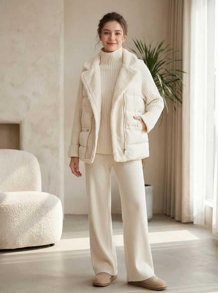 MARLENE | Bequemes, gemütliches Strickset für Damen mit Herzmuster