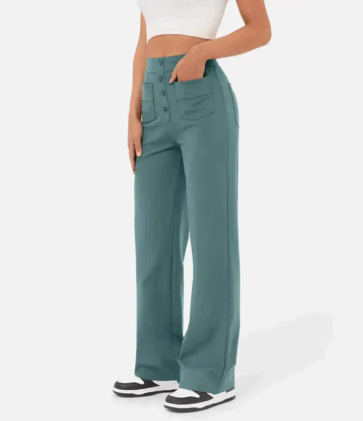 Lynn | Perfekt sitzende Hose für Damen mit geradem Bein und hohem Bund
