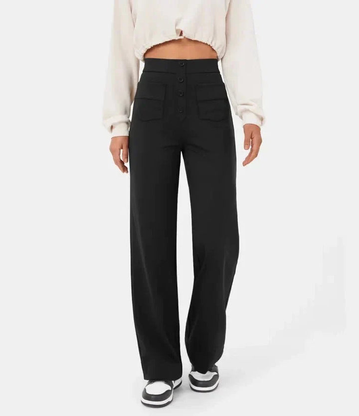 Lynn | Perfekt sitzende Hose für Damen mit geradem Bein und hohem Bund