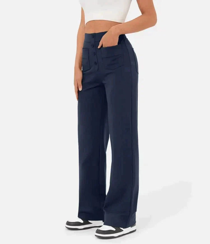 Lynn | Perfekt sitzende Hose für Damen mit geradem Bein und hohem Bund