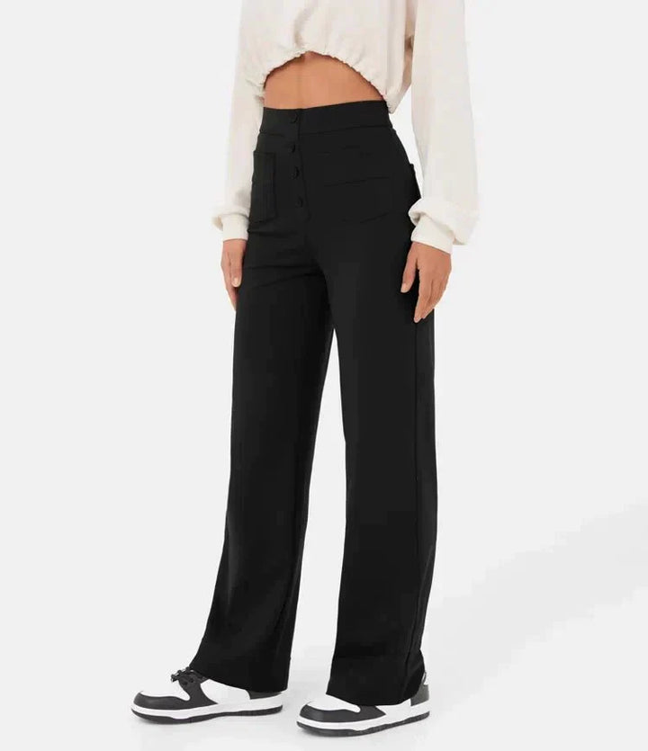 Lynn | Perfekt sitzende Hose für Damen mit geradem Bein und hohem Bund