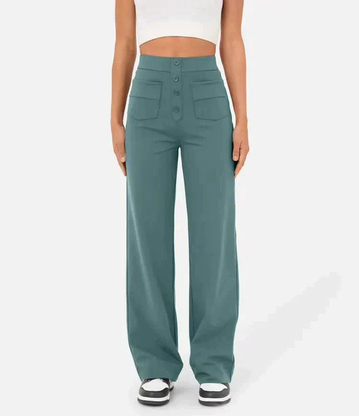 Lynn | Perfekt sitzende Hose für Damen mit geradem Bein und hohem Bund
