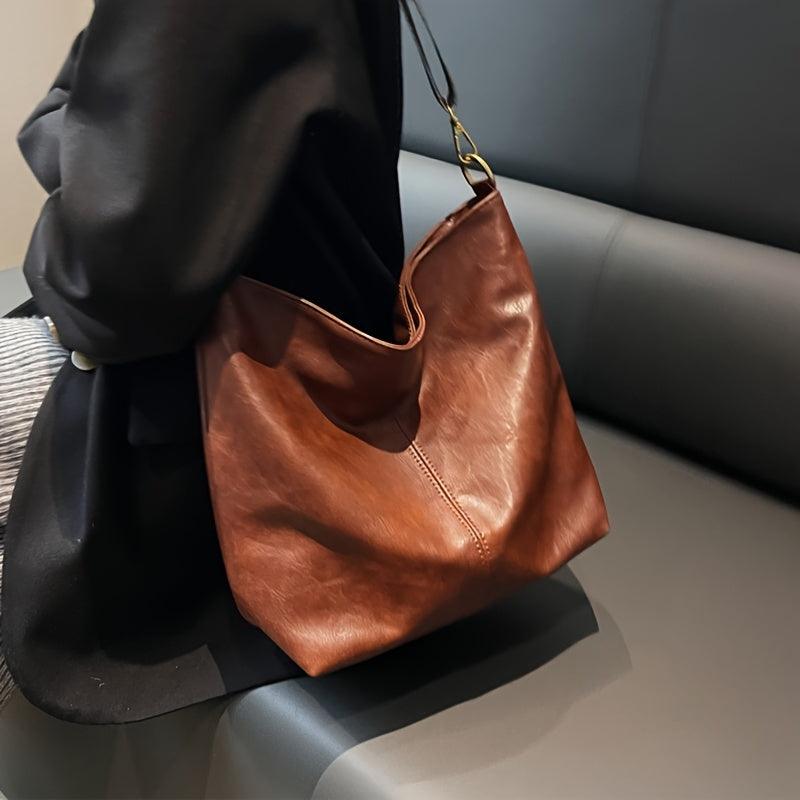 Embjørg | Klassische Schultertasche für Damen mit verstellbarem gemustertem Tragegurt