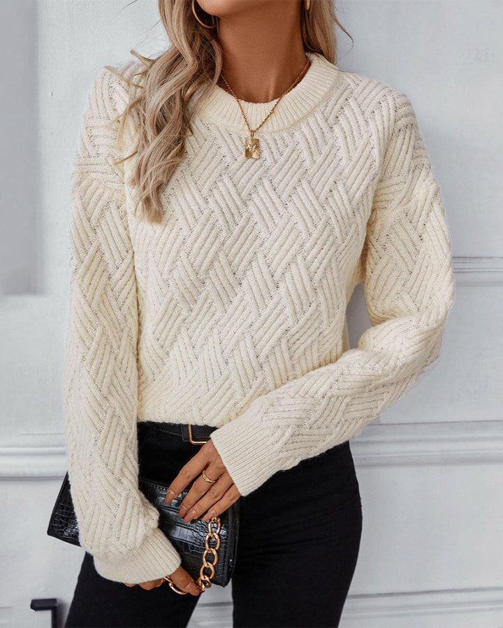 Denise | Der Luxus Strickpullover für Damen mit Rundhalsausschnitt