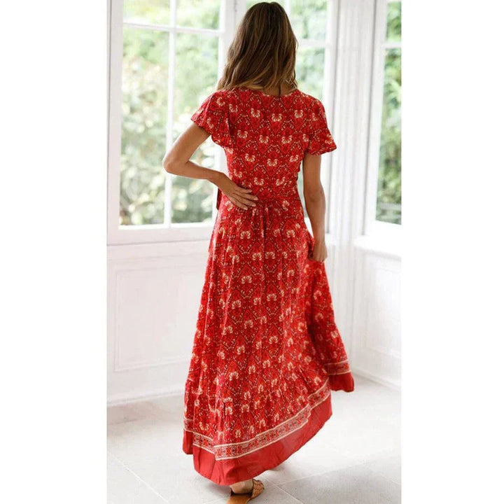 Roos | Ibiza Split Kleid mit langen Ärmeln