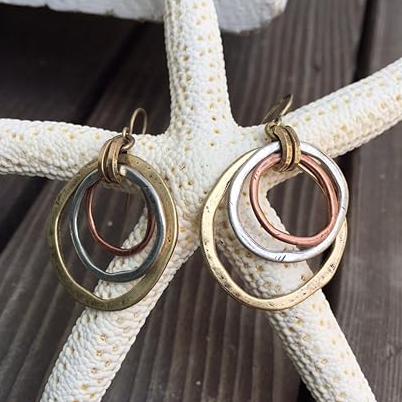 Gold und Silber Vintage Ohrringe für Damen