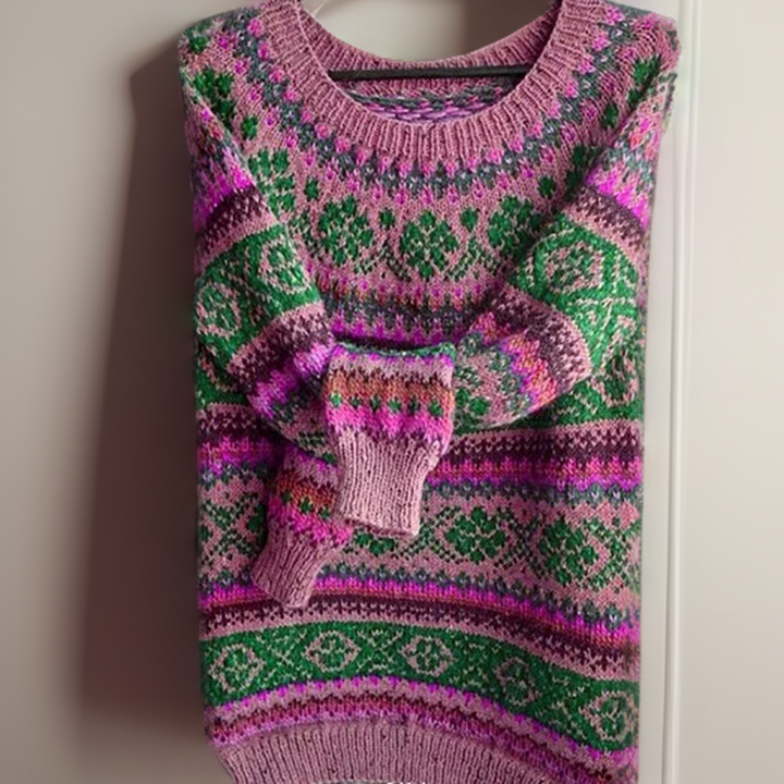 Clari | Modischer Strickpulli mit lockerer Passform und Rundhalsausschnitt