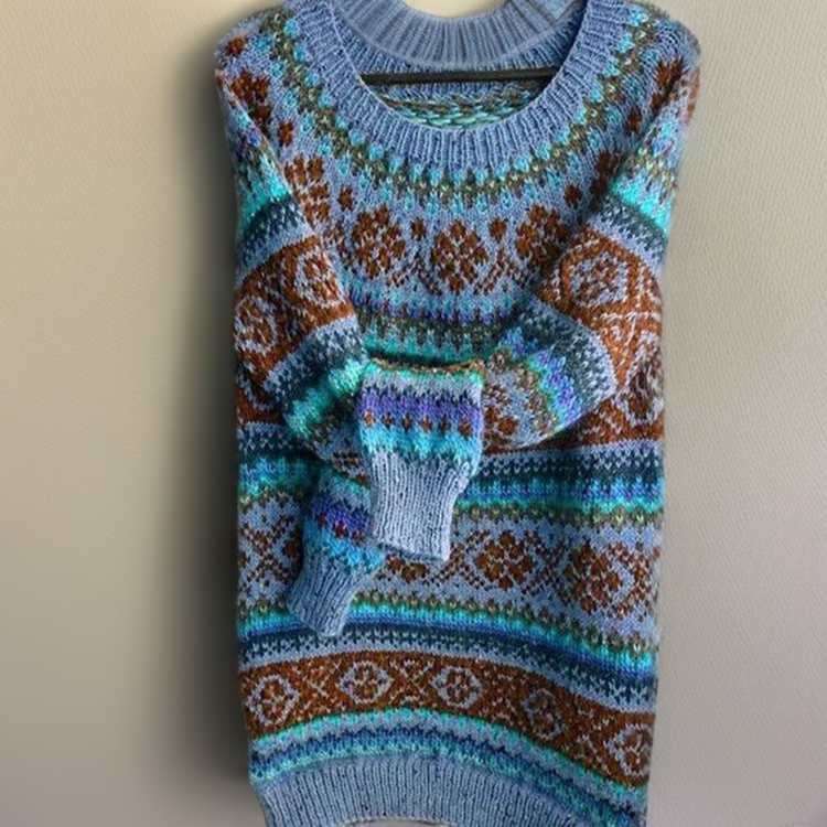 Clari | Modischer Strickpulli mit lockerer Passform und Rundhalsausschnitt