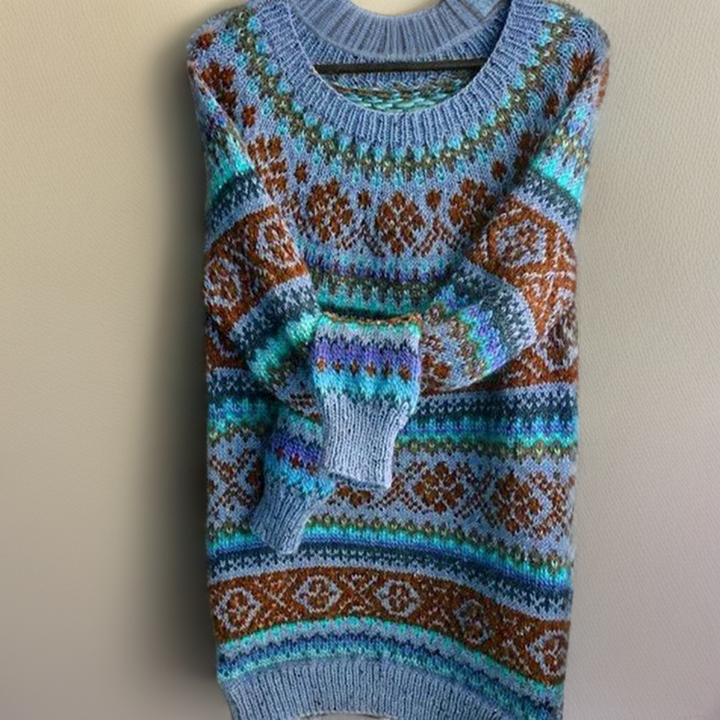 Clari | Modischer Strickpulli mit lockerer Passform und Rundhalsausschnitt