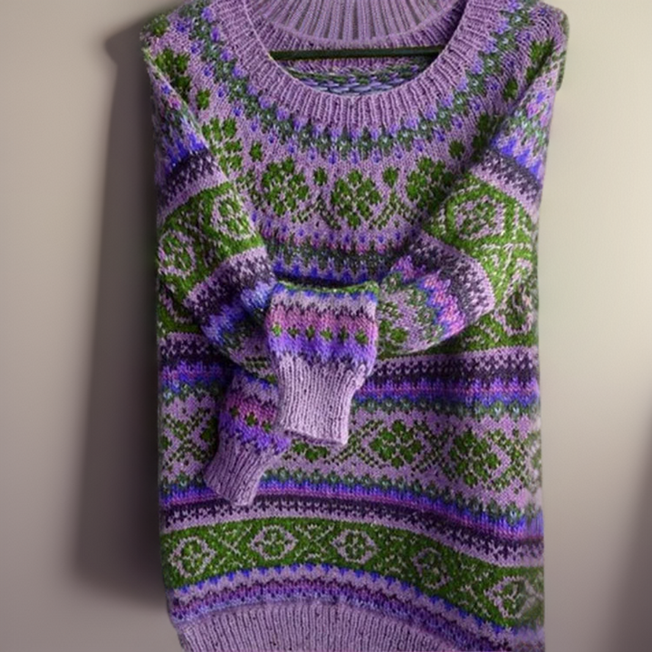 Clari | Modischer Strickpulli mit lockerer Passform und Rundhalsausschnitt