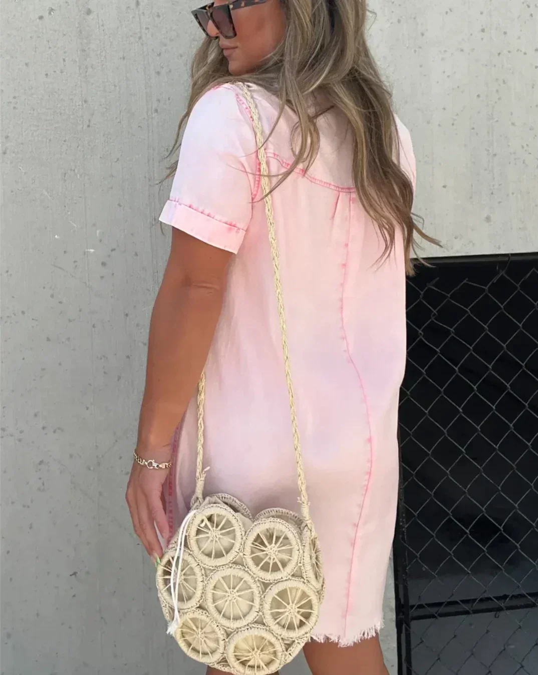 Vera | Denim Hemdkleid mit langen Ärmeln