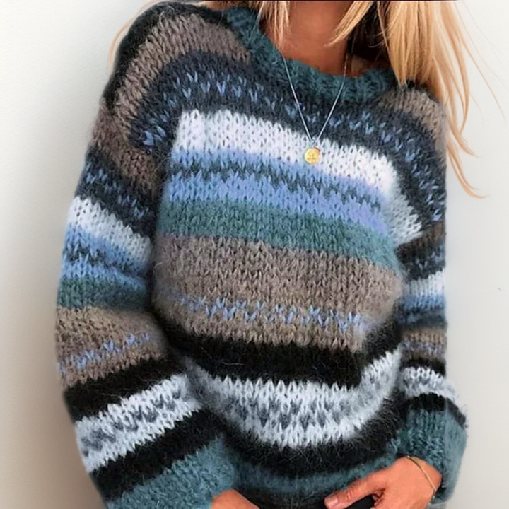 Teresa | Kuscheliger, farbenfroher Jacquard-Pullover für Damen