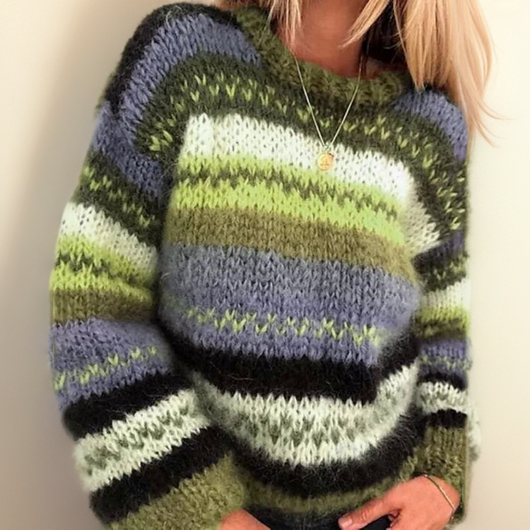 Teresa | Kuscheliger, farbenfroher Jacquard-Pullover für Damen