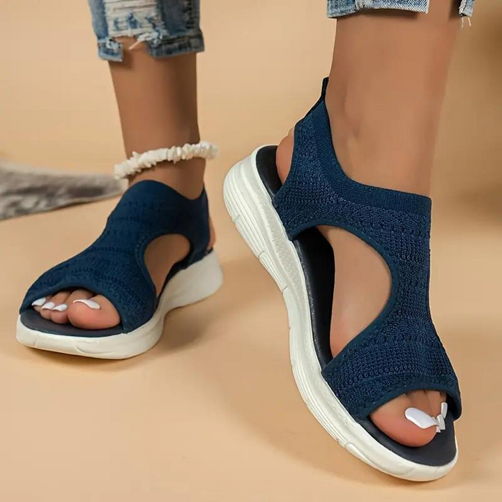 Gemütliche Sofia Sandalen für Damen mit niedrigem Absatz