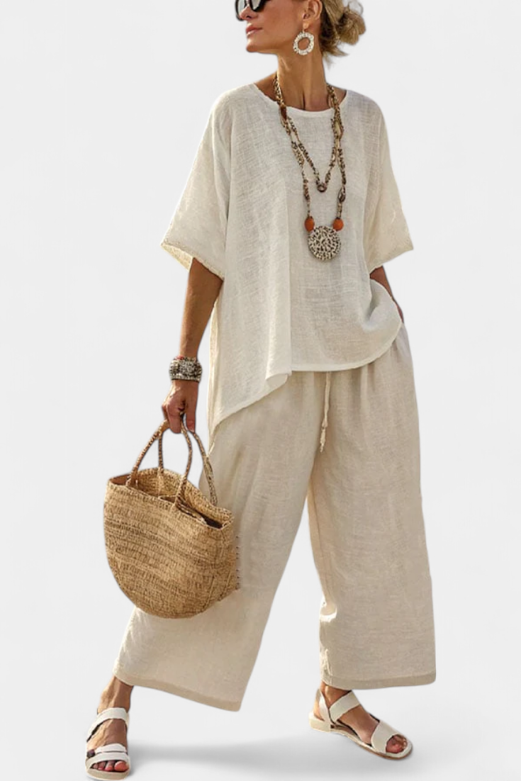 Beatrice | bequeme, essentielle Bluse und weite Hose