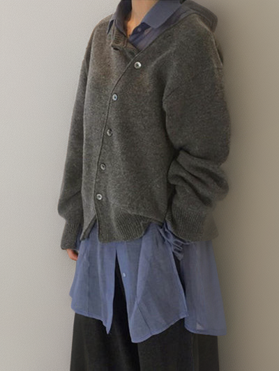 Marley | Bequeme Strickjacke für Damen mit Rundhalsausschnitt und langen Ärmeln