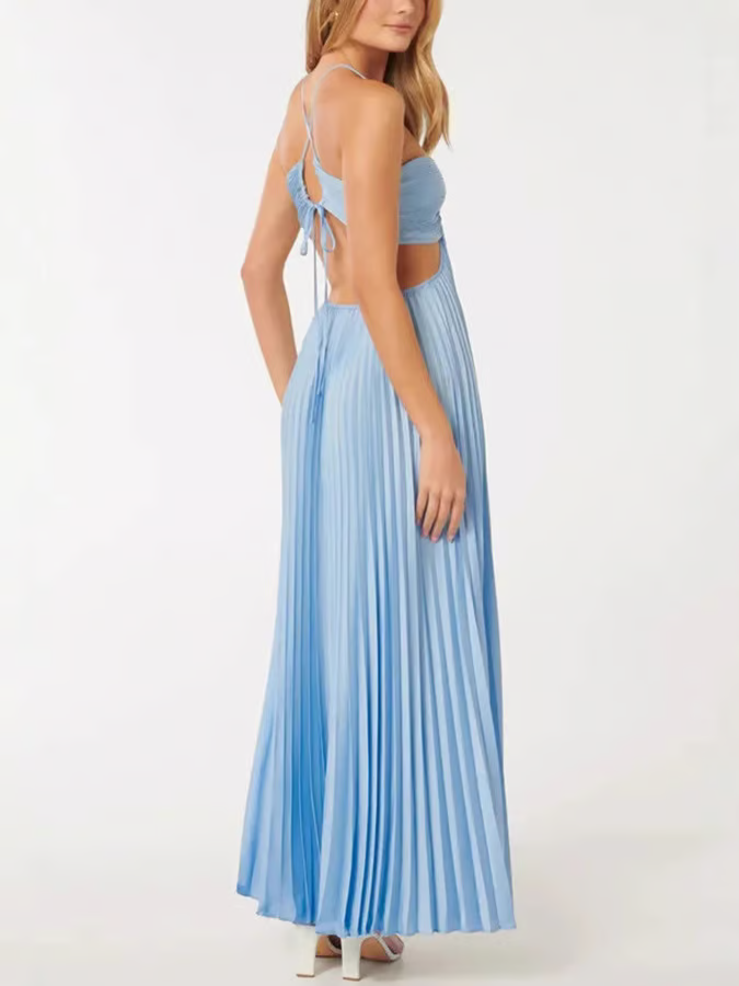Tansy | Sommerglanz Halter Maxi Kleid für Damen mit Neckholder-Ausschnitt