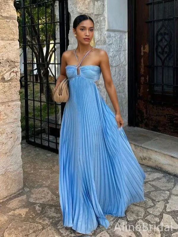 Tansy | Sommerglanz Halter Maxi Kleid für Damen mit Neckholder-Ausschnitt
