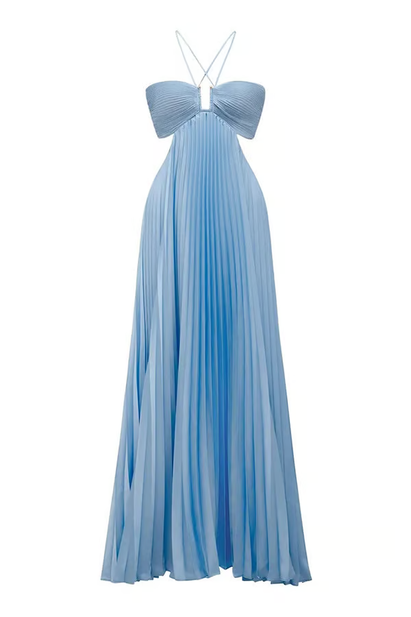 Tansy | Sommerglanz Halter Maxi Kleid für Damen mit Neckholder-Ausschnitt