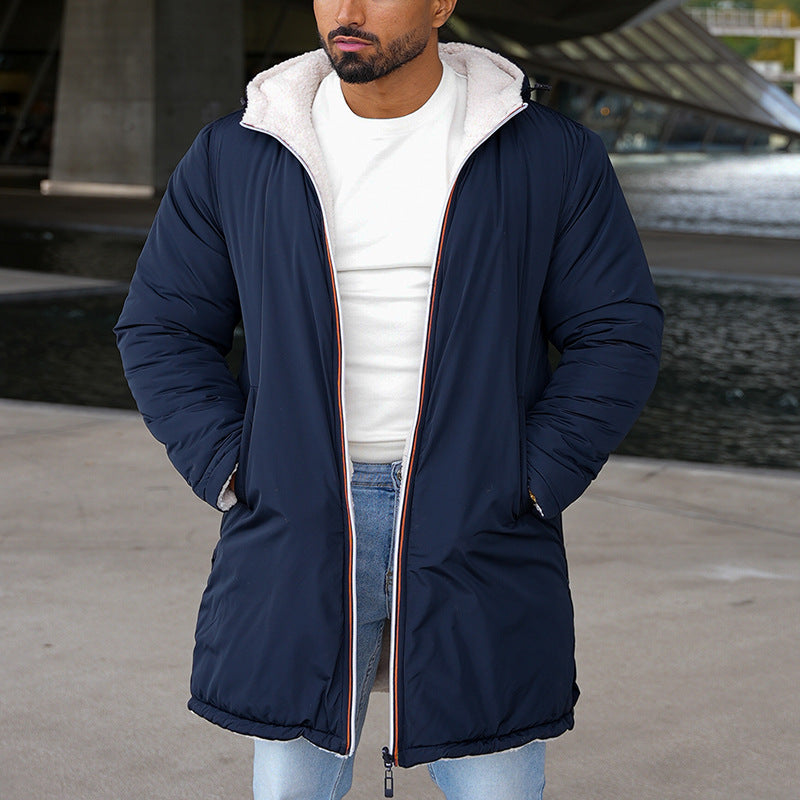 Rico Warme Herrenjacke für Herren mit Kapuze und langen Ärmeln