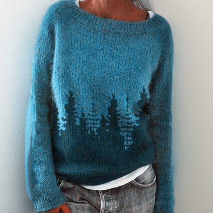 Lisa | Handgefertigter Pullover für Damen mit Rundhalsausschnitt und langen Ärmeln