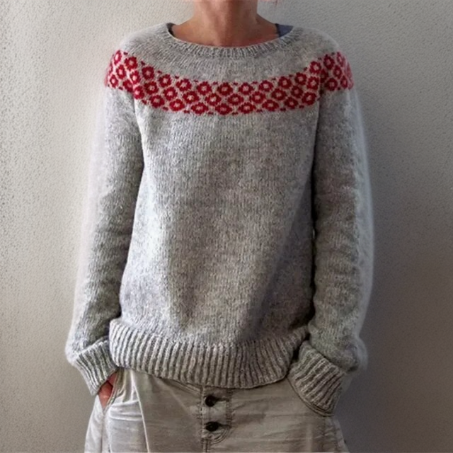 Thelmo | Lockerer und bequemer Pullover für Damen mit Rundhalsausschnitt