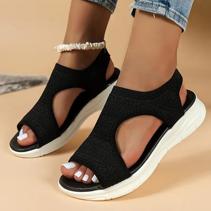 Gemütliche Sofia Sandalen für Damen mit niedrigem Absatz