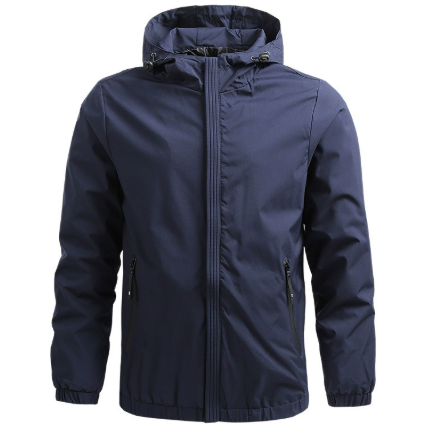 Luca | Wind und wasserdichte Jacke für Herren mit Kapuze und langen Ärmeln