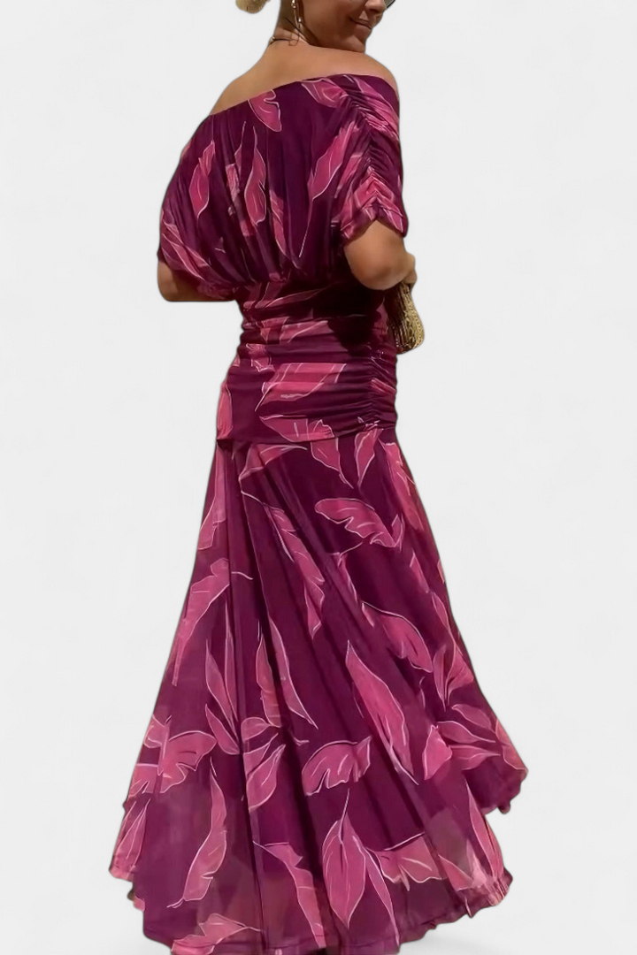 Alondra | V-Ausschnitt Langes Floral-Maxikleid für Damen