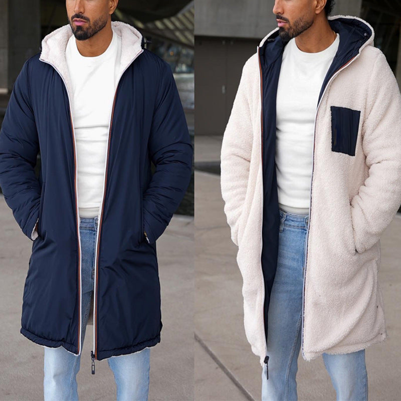Rico Warme Herrenjacke für Herren mit Kapuze und langen Ärmeln