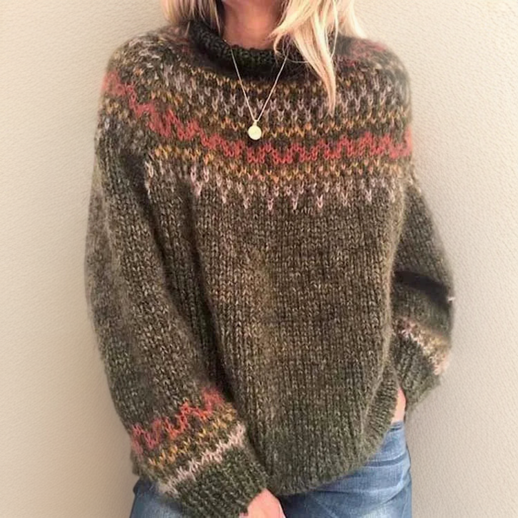 Pedrini | Rollkragenpullover im Retrostil für Damen mit langen Ärmeln
